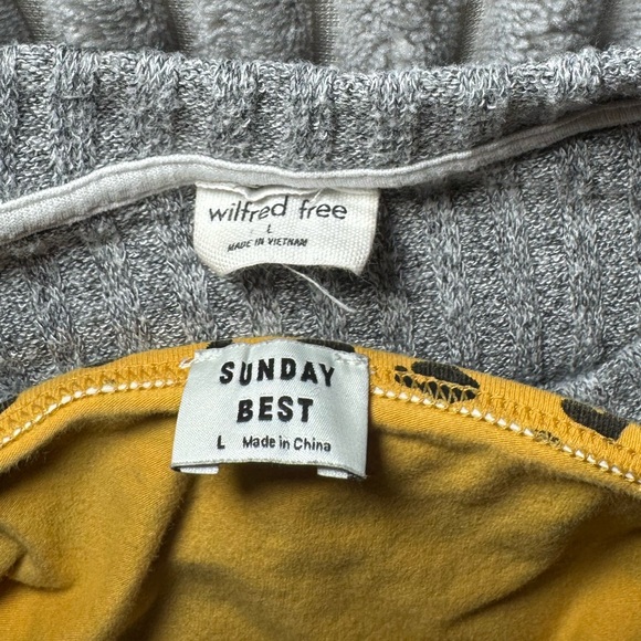 Artizia Size L Yellow Leopard Print Crop Top/Oversized Grey Long-sleeve Bundle - Picture 5 of 8